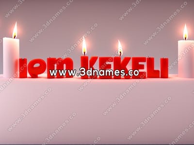 i@m KEKELI Melting Red Candles